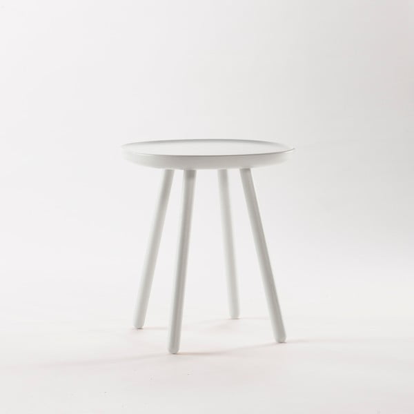 Tavolino in legno massiccio bianco, ø 45 cm Naïve - EMKO-image-2