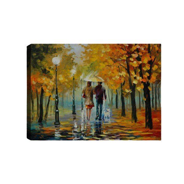 Pittura Passeggiata piovosa, 60 x 40 cm Walking in the Rain - Tablo Center