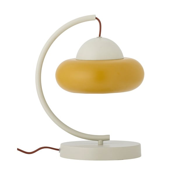 Lampada da tavolo giallo ocra e color crema (altezza totale 34,5 cm) Bubble – Bloomingville-image-4