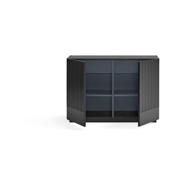 Cassettiera bassa nera 100x70 cm Doric - Teulat-image-2