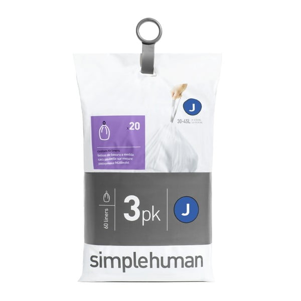 Sacchi per rifiuti 60 pezzi 45 l J - simplehuman