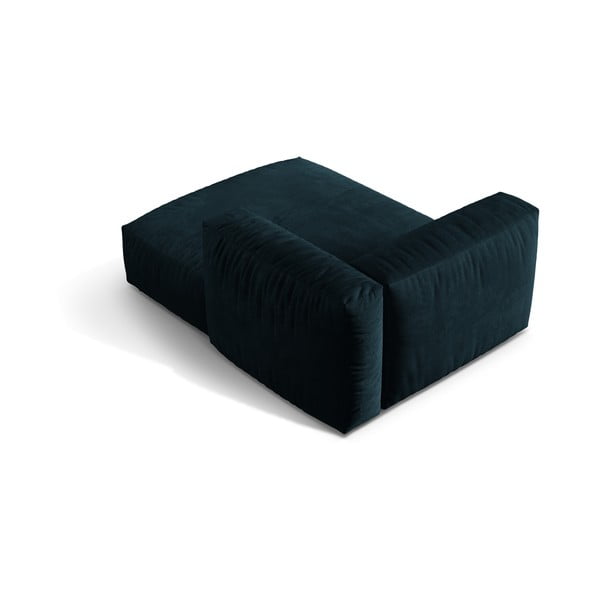 Parte divano componibile blu scuro (con penisola a destra) con rivestimento in velluto Martina – Micadoni -image-2