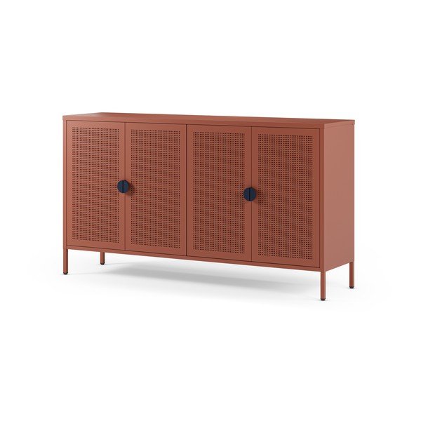 Armadietto color terracotta in metallo 160x90x40 cm Sayla – Marckeric-image-3