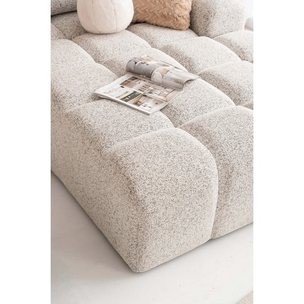 Divano angolare componibile beige allungabile/con contenitore (con penisola a destra) Lulu – Miuform-image-3