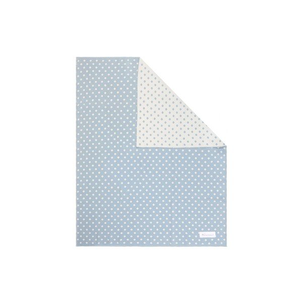 Coperta per neonati in cotone blu e bianco Dots, 80 x 100 cm - Kindsgut-image-3