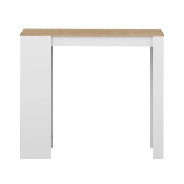 Tavolo da bar bianco con piano in legno di rovere Aravis - TemaHome-image-3