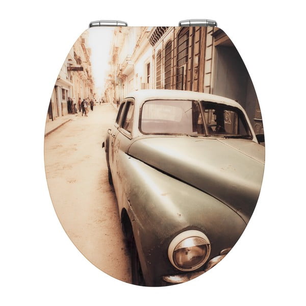 WC sedátko a snadným zavíráním Wenko Old Time Car, 44,5 x 38 cm