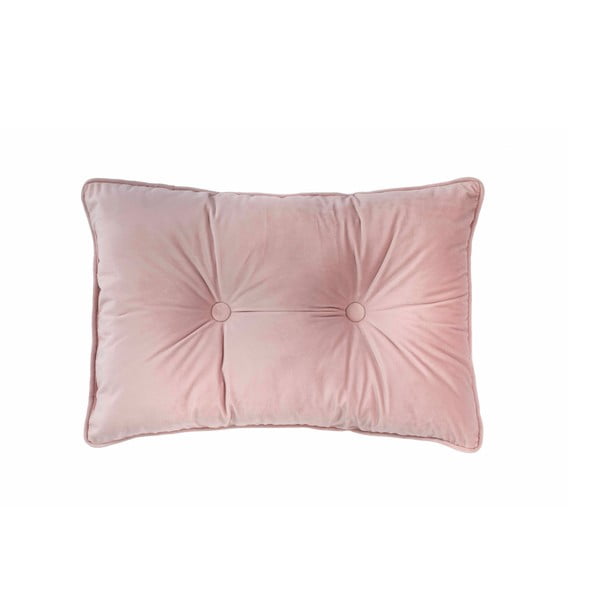 Cuscino con bottoni in velluto rosa chiaro, 40 x 60 cm - Tiseco Home Studio