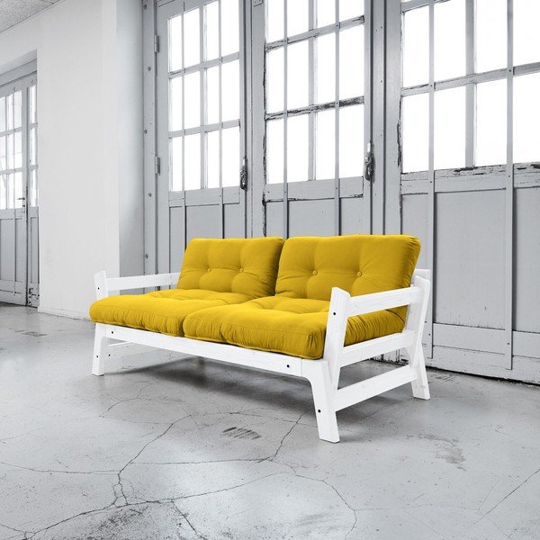 Rozkládací pohovka Karup Step White/Amarillo