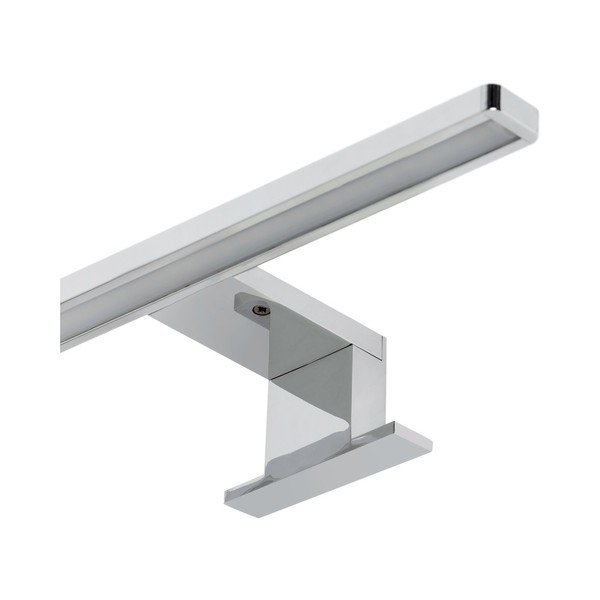 Lampada da parete in argento con luce LED Curve - SULION-image-1
