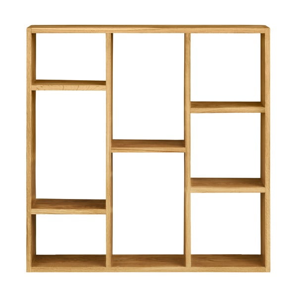 Mensola di colore naturale in rovere massiccio con ripiani multipli 15 cm Townsville – House Nordic