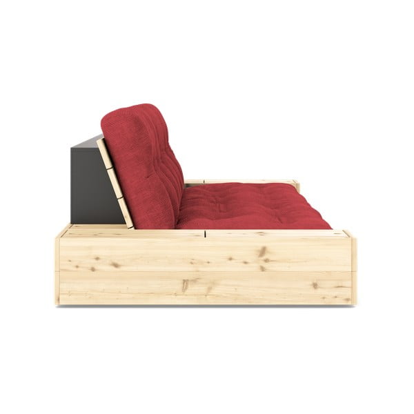 Divano letto in velluto rosso 244 cm Base - Karup Design-image-3