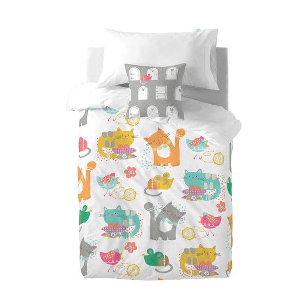 Biancheria da letto in cotone per bambini Cat & Mouse, 140 x 200 cm Cat & Mouse - Moshi Moshi