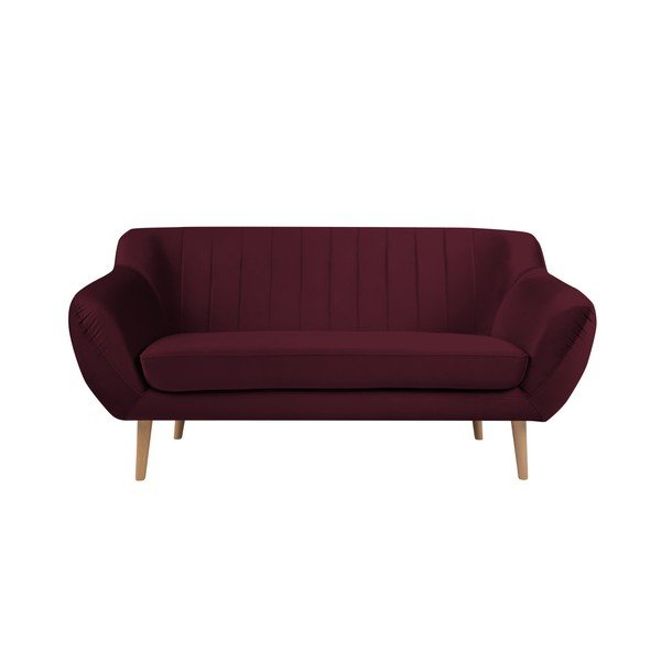 Divano a due posti rosso vino Benito - Mazzini Sofas