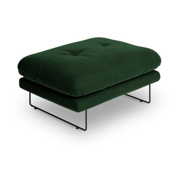 Lahvově zelený puf se sametovým potahem Windsor & Co Sofas Gravity-image-2