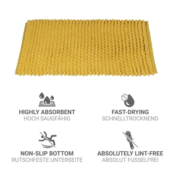 Tappetino per il bagno giallo in tessuto 50x80 cm Solivo – Wenko-image-4