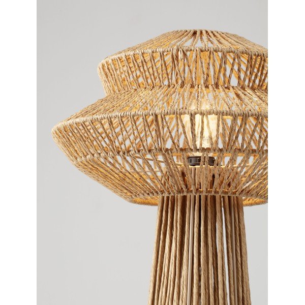 Lampada da terra di colore naturale con rivestimento in corda (altezza totale 90,5 cm) Nua – Nova Luce-image-4