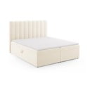 Letto boxspring beige con contenitore 180x200 cm Gina - Milo Casa