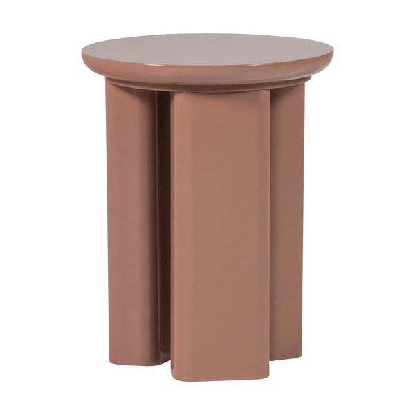 Tavolino rotondo lucido ø 40 cm Orivo – WOOOD-image-2