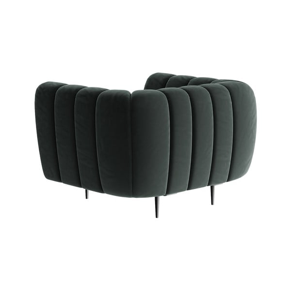 Poltrona in velluto grigio scuro Shel - Ghado-image-3