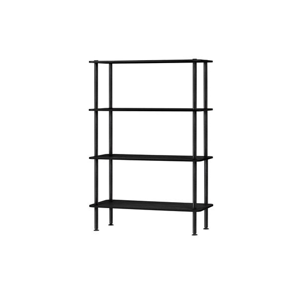 Scaffale nero con effetto rovere 80x127x35 cm Teidi – noo.ma