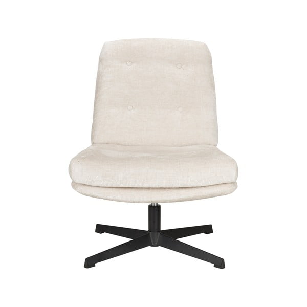 Poltrona color crema girevole Kai – White Label-image-1