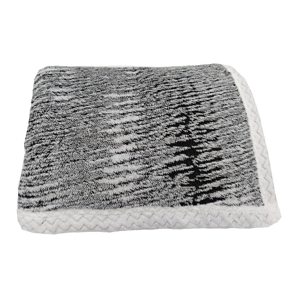 Coperta nera in sherpa 150x200 cm Marble – My House | Coperte