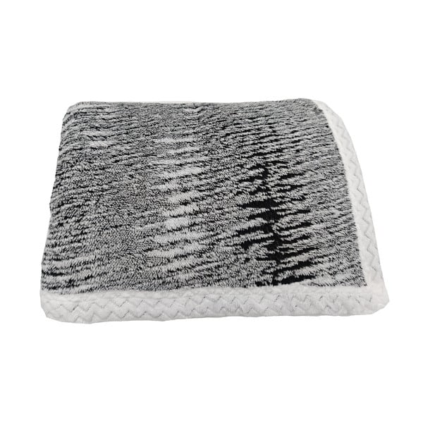 Coperta nera in sherpa 150x200 cm Marble – My House