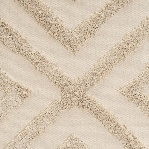 Tappeto in cotone lavabile crema 50x80 cm - Casa Selección-image-1