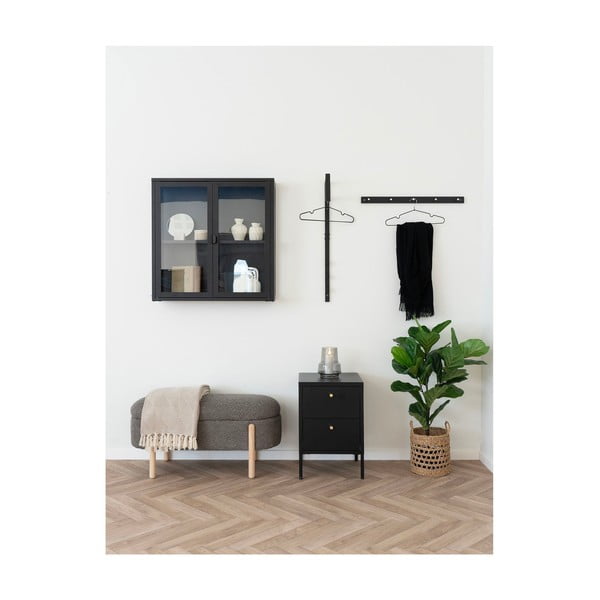 Panchina marrone con rivestimento in bouclé Branca – House Nordic-image-1