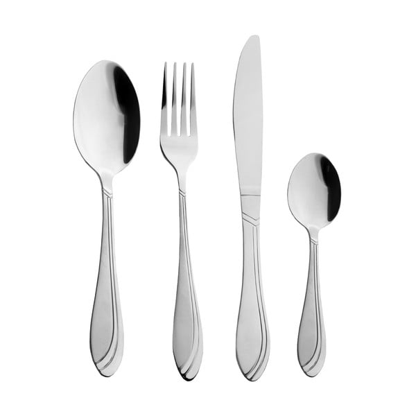 Posate argentate in acciaio inox 24 pz Satin – Orion