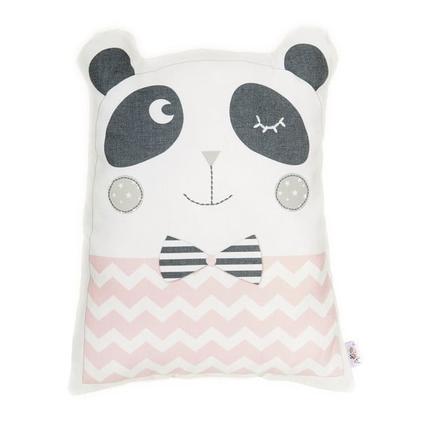 Cuscino per bambini rosa con cotone Mike & Co. NEW YORK Cuscino giocattolo Panda, 25 x 36 cm - Mike & Co. NEW YORK