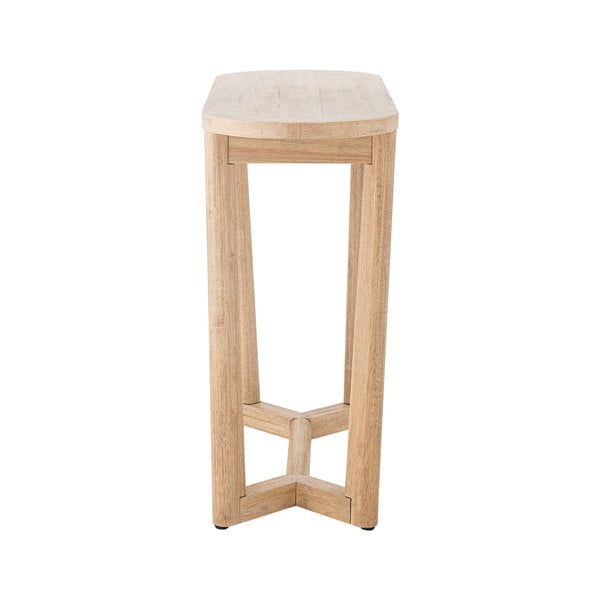 Tavolo consolle di colore naturale in legno di cauciù massiccio 35x100 cm Serrone – Bloomingville-image-3