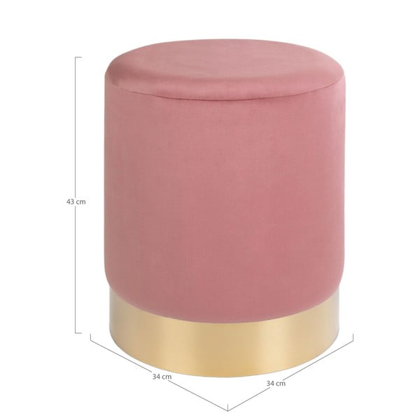 Pouf rosa , ø 34 cm Gamby - House Nordic-image-2