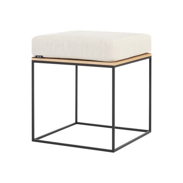 Sgabello beige imbottito Feo – noo.ma