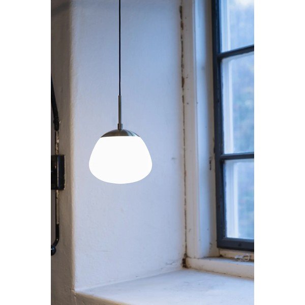 Lampadario bianco/color ottone in vetro ø 18 cm Rise – Markslöjd-image-1