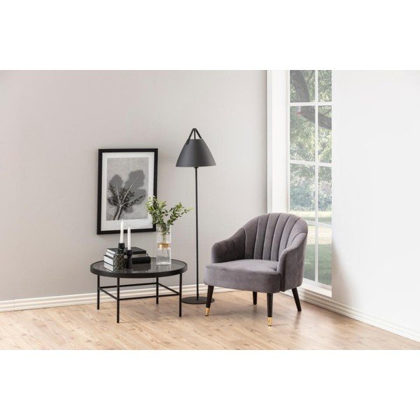 Tavolino rotondo nero ø 80 cm Hoya - Actona-image-1