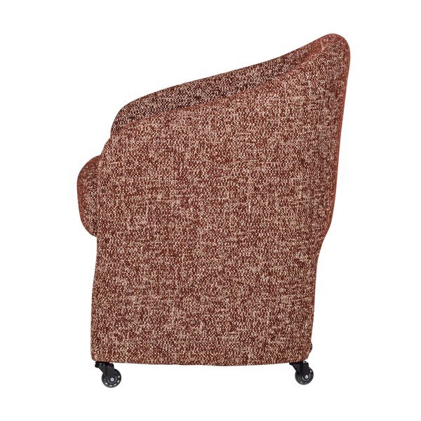 Sedia da ufficio color terracotta in imbottito Cordo – WOOOD-image-3