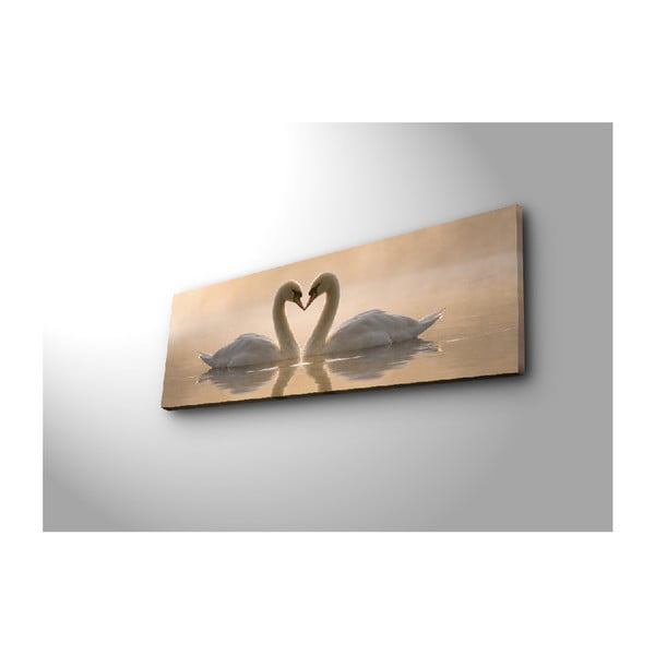 L'immagine su tela Swan Love, 90 x 30 cm - Wallity-image-3