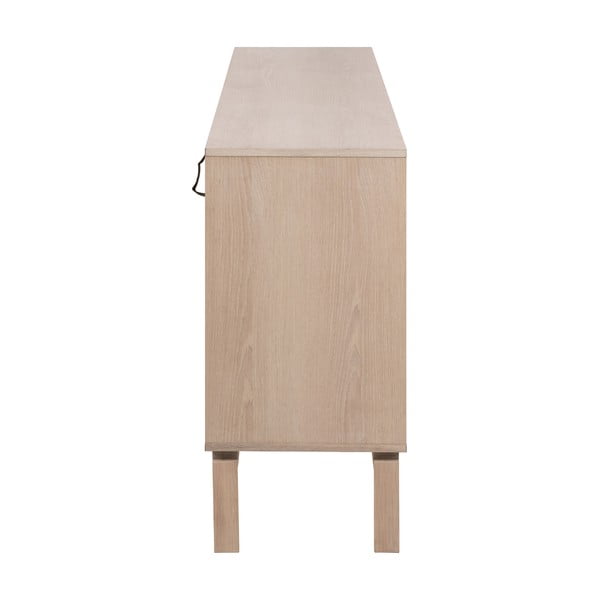 Cassettiera bassa in rovere decorato in colore naturale 180x80 cm Linley - Actona-image-4