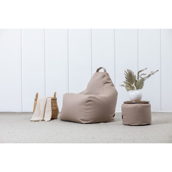 Puof a sacco marrone con rivestimento in bouclé Play Amuse – SLOWDOWN-image-1