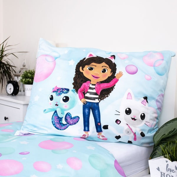 Biancheria da letto per bambini in microfibra per letto singolo 140x200 cm Gabby's Dollhouse "bubbles" – Jerry Fabrics-image-3