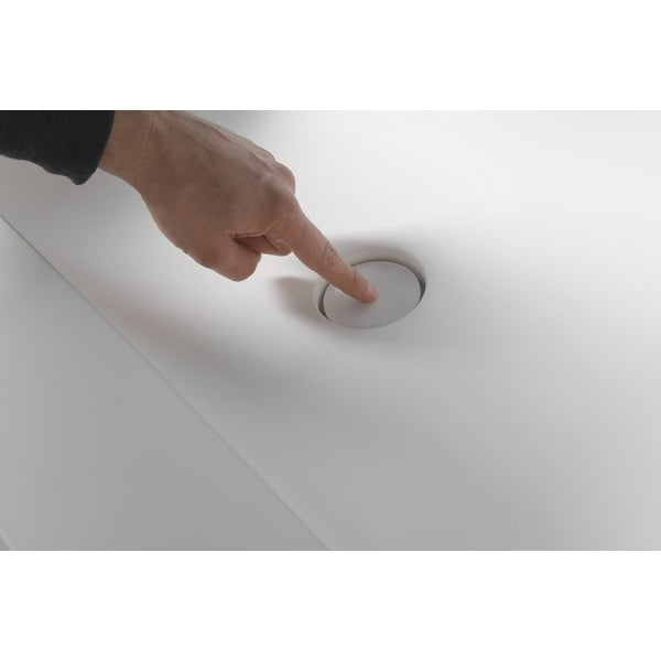 Doppio lavabo bianco in pietra artificiale 180x51,5 cm Aruba – Sapho-image-3