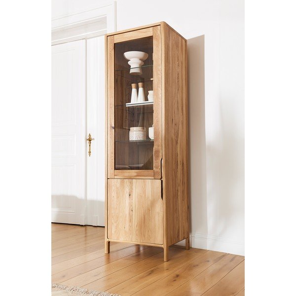 Vetrina in legno di quercia di colore naturale 59x188 cm Twig - The Beds-image-1