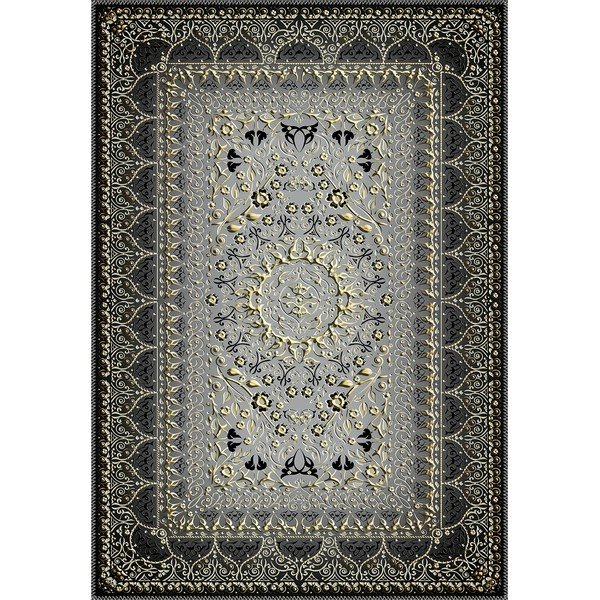 Tappeto grigio scuro Olivia, 80 x 120 cm - Vitaus