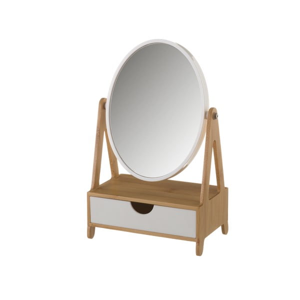 Specchio su supporto in bambù con cassetto Unimasa Coco - Casa Selección