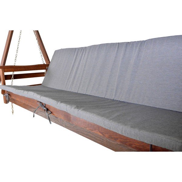 Altalena da giardino in legno grigio-marrone Adelaida - Rojaplast-image-3