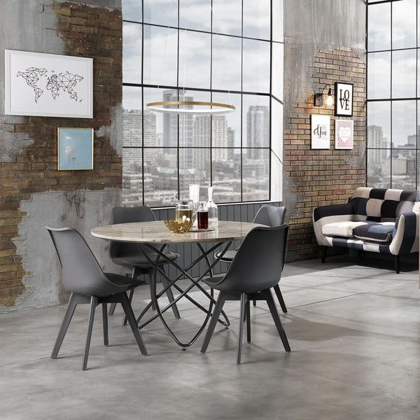 Lampada a sospensione di colore oro, altezza 92 cm Ring - Tomasucci-image-3