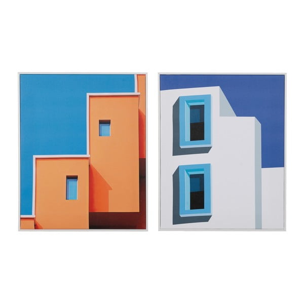 Set di dipinti 2 pz 40x50 cm Facade – Ixia