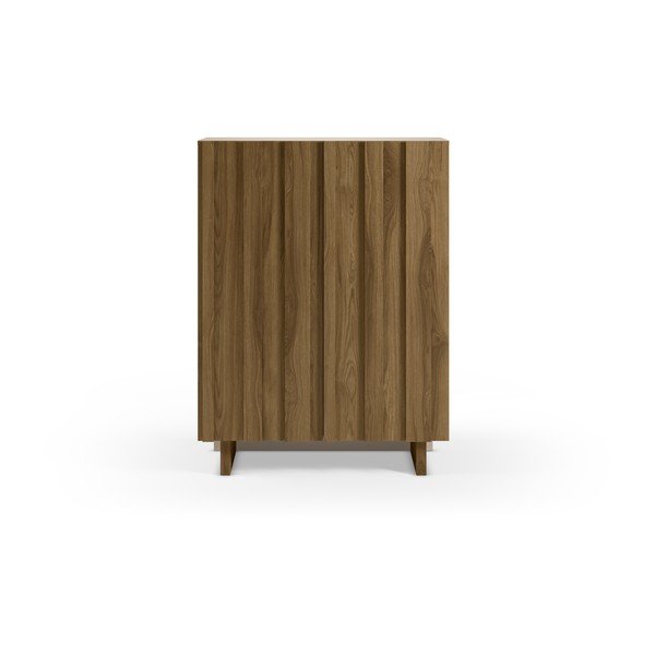 Armadietto color crema/di colore naturale in pino massiccio 90x120x43 cm Marlo – Marckeric-image-2